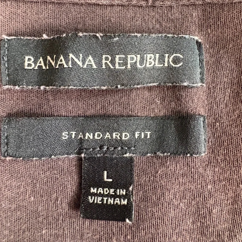 Banana Republic Lux‎ Rugby Stripe Polo Shirt Men L Brown Standard Fit Preppy Y2K